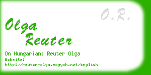 olga reuter business card